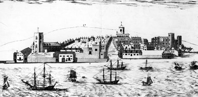 The West Prospect of the Town of Liverpool, as it Appeared About the Year 1680, Lithograph by John R. Isaac by John Eyes Jnr